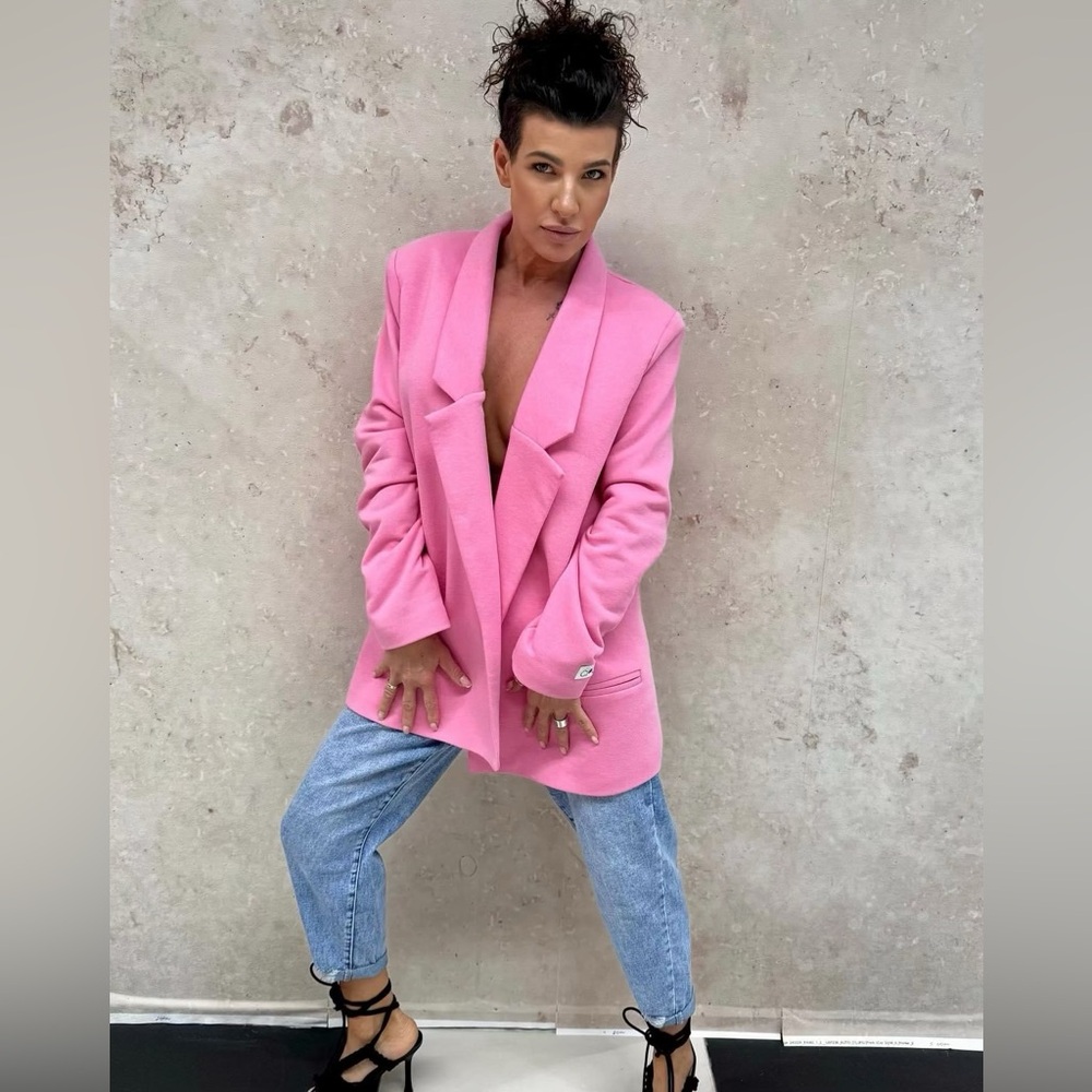 Women's Pink Oversized Blazer